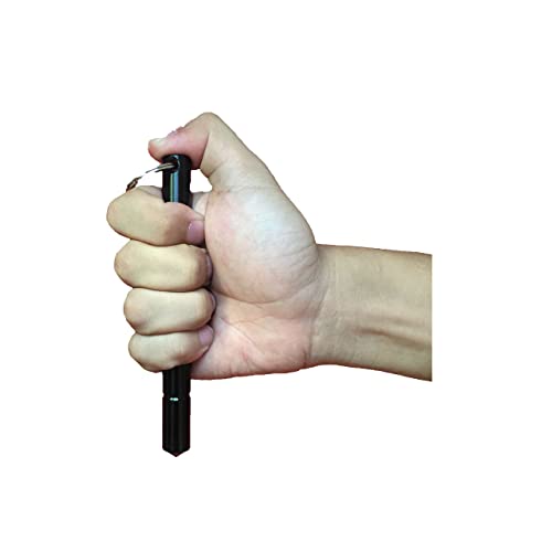 Kubaton Keyring aluminum Blunt Force in Black, Self Defense Weapon for Women Ladies Girls (Standard 2-Pack)
