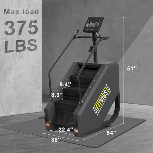 Fitvids Continuous Climber Commercial Grade Stair Stepping Machine for Cardio and Lower Body Workouts