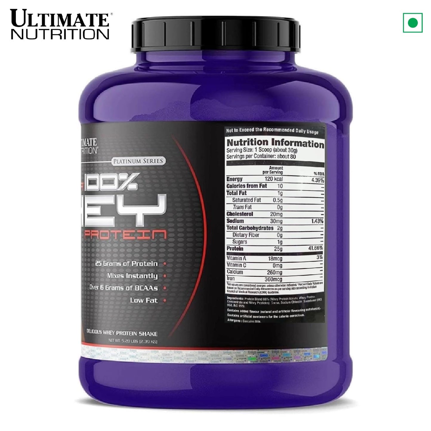 Ultimate Nutrition Prostar Whey Protein Powder, Low Carb Protein Shake with Bcaas, Blend of Whey Protein Isolate Concentrate and Peptides, 25 Grams of Protein, Keto Friendly, 5 Pounds, Chocolate Crème