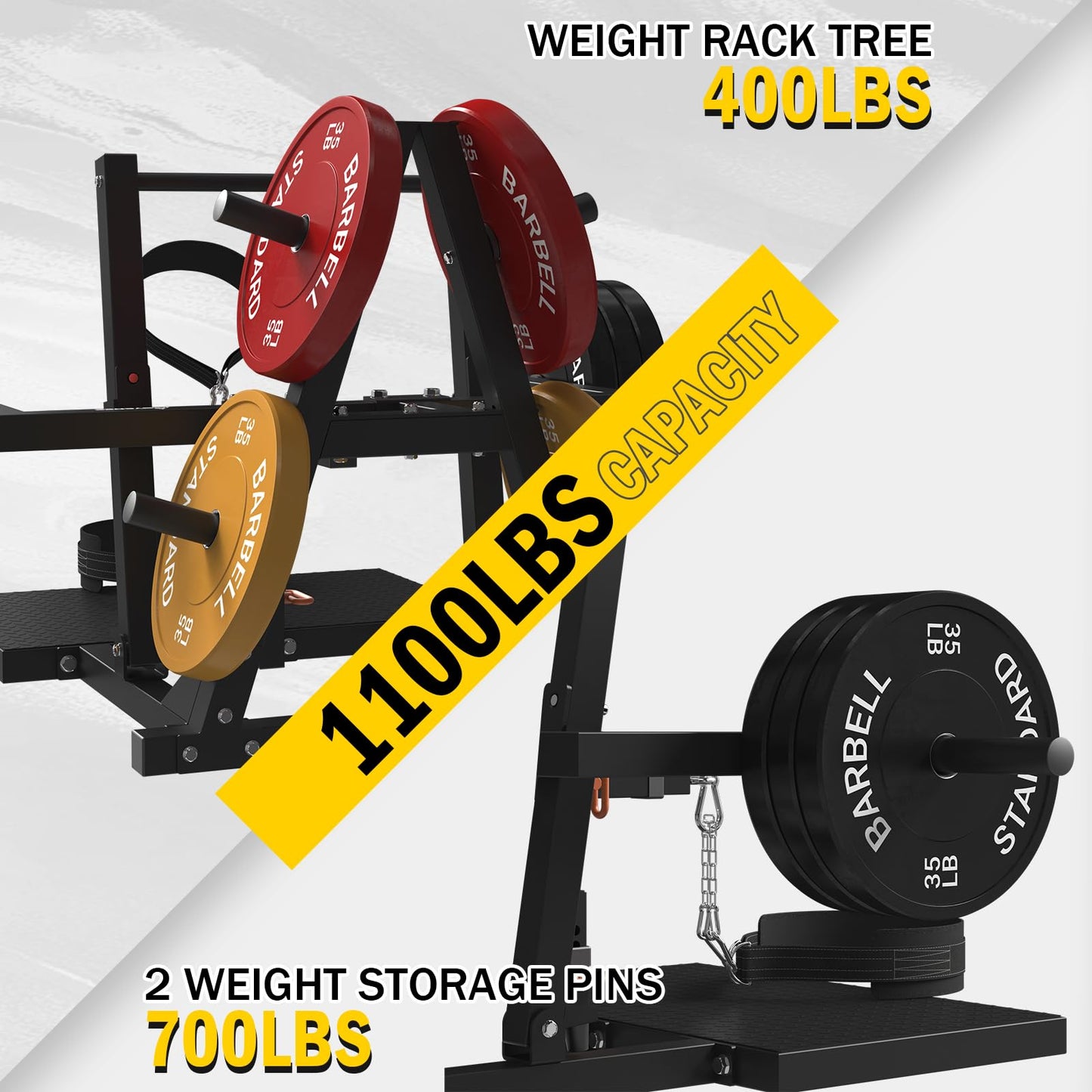 Syedee Belt Squat Machine, Leg Press Machine, Leg Workout Equipment Squat Machines for Home Gym, Leg Machine with Weightlifting Belt - 11 Gauge Steel, 1000 lb Capacity