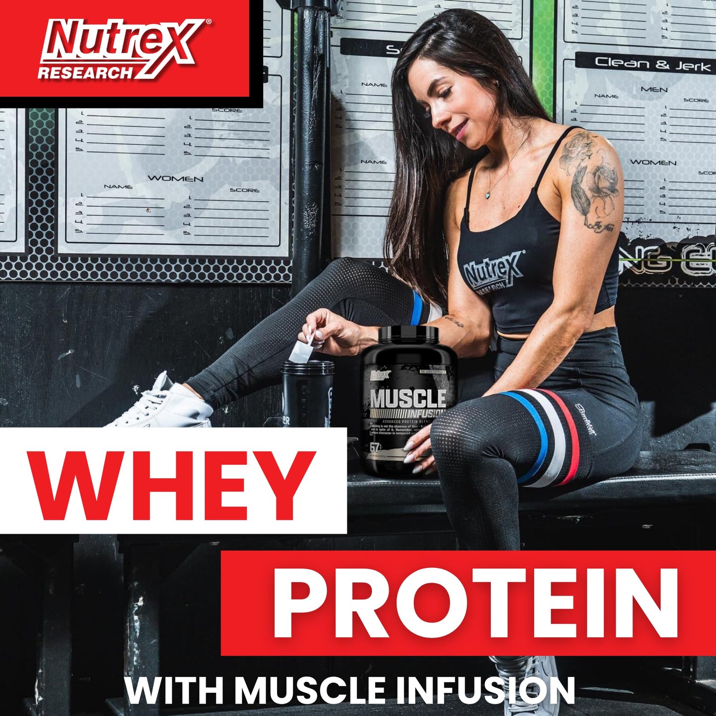 Nutrex Research Whey Protein Powder, Chocolate Muscle Infusion Whey Isolate w/EAA & Hi BCAA for Muscle Gain - 5 Pounds - Muscle Builder for Men & Women, Sports Nutrition, Delicious Taste & Texture