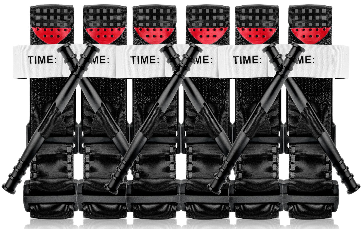 Bencai Tourniquet Kit, 6-Pack Single-Handed Spinning Tourniquet, Reinforced Windlass Rod, Military Combat Medical First Aid Application, Emergencies Quickly Stop Bleeding, Camping Essentials