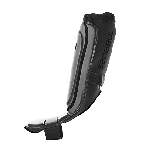 Sanabul Essential Hybrid Kickboxing MMA Shin Guards Black, Small/Medium