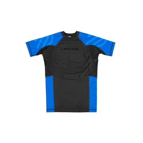 Sanabul Essentials Short Sleeve Compression Shirt for Men | Jiu Jitsu BJJ T Shirt (X-Small, Blue)