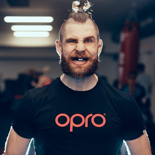 OPRO Instant Custom-Fit Mouth Guard, Dentist Mouthguard, Revolutionary Fitting Technology for Ultimate Comfort, Protection & Fit, Gum Shield for Rugby, Boxing, Hockey, MMA (Black, Adult)
