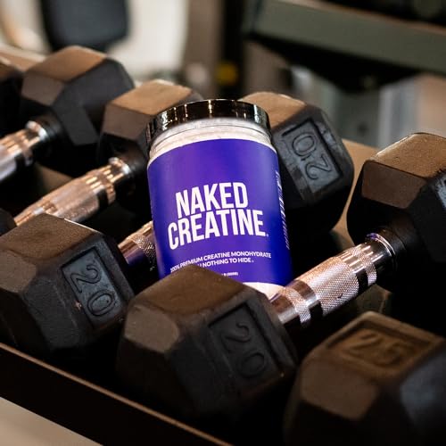 Pure Creatine Monohydrate – 200 Servings - 1,000 Grams, 2.2lb Bulk, Vegan, Non-GMO, Gluten Free, Soy Free. Aid Strength Gains, No Artificial Ingredients - NAKED CREATINE
