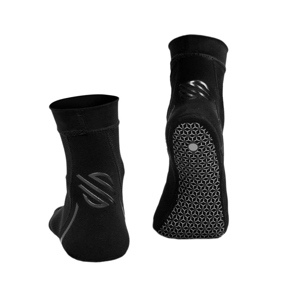 Sanabul New Item Foot Grip Socks for Men & Women | MMA, Kickboxing, Wrestling, Pilates, Yoga Anti Slip Socks, Non Slip Socks (Medium, Black)