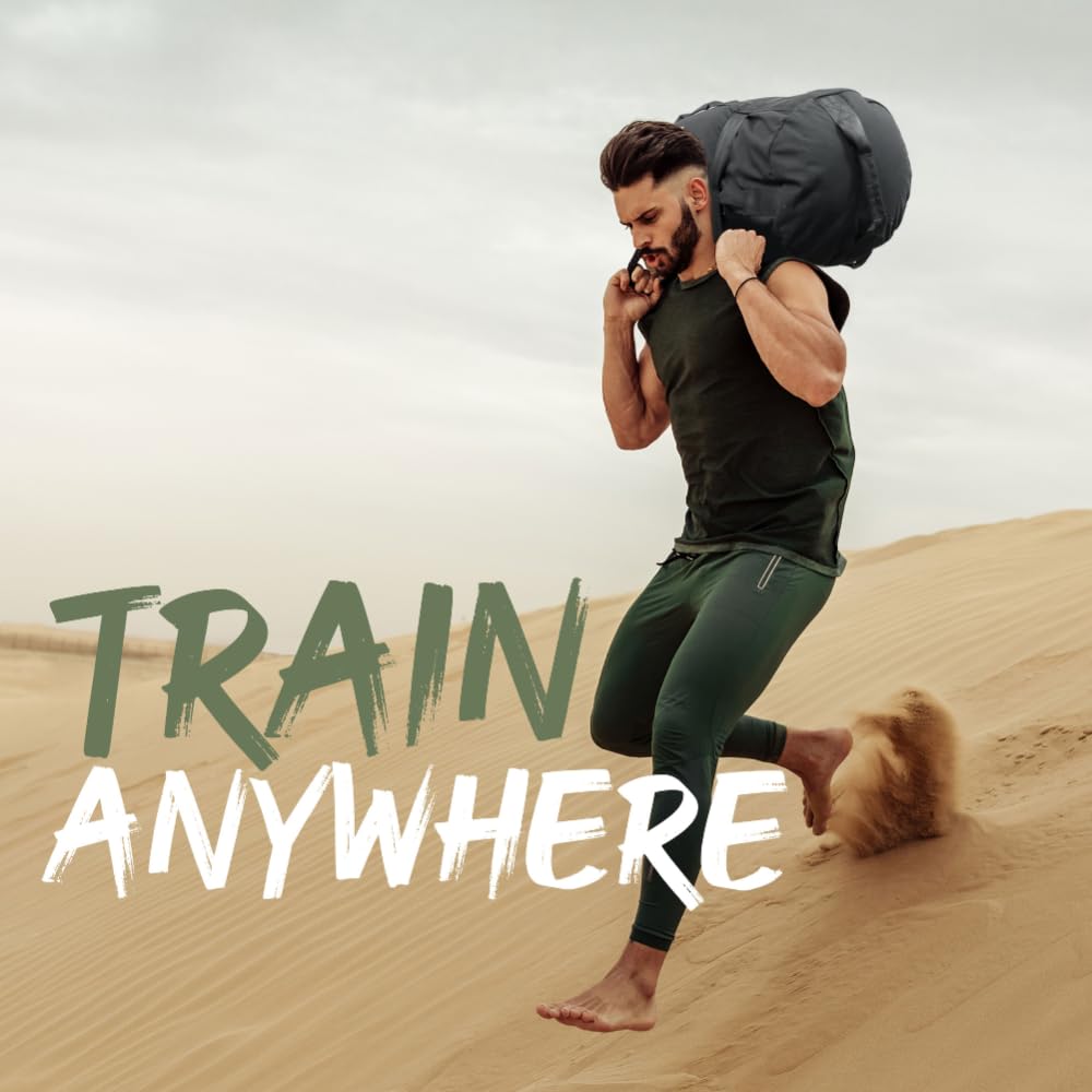 Yes4All Workout Sandbags, Heavy Duty Sandbags for Fitness, Conditioning, MMA & Combat Sports - Army Green - XL