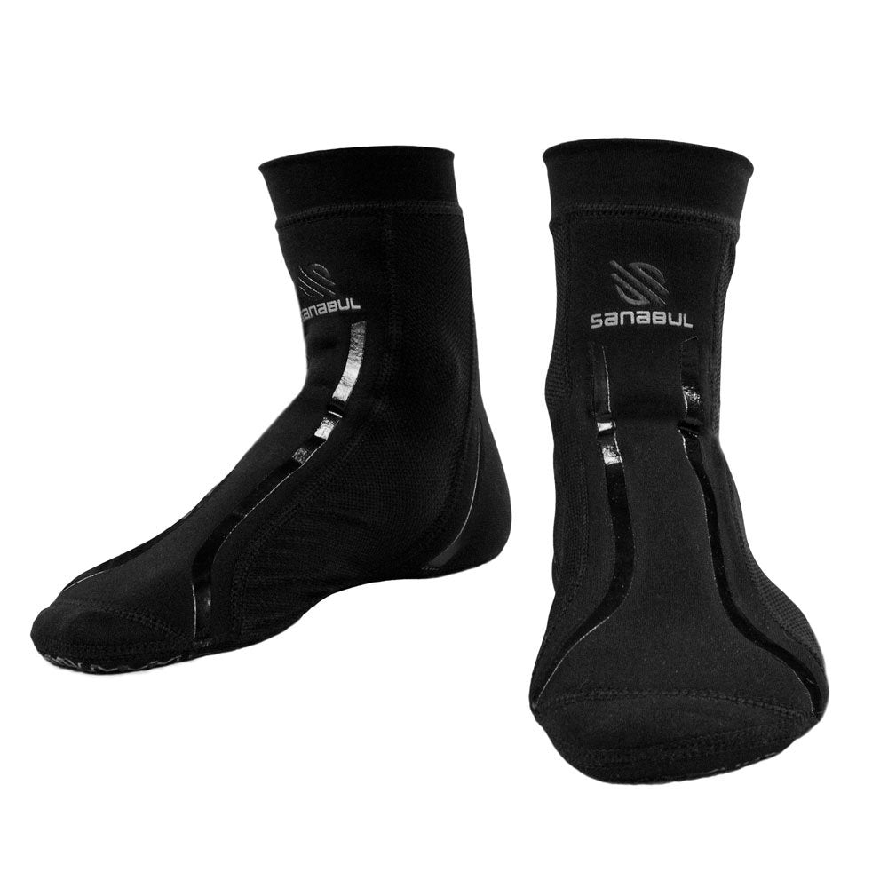 Sanabul New Item Foot Grip Socks for Men & Women | MMA, Kickboxing, Wrestling, Pilates, Yoga Anti Slip Socks, Non Slip Socks (Medium, Black)