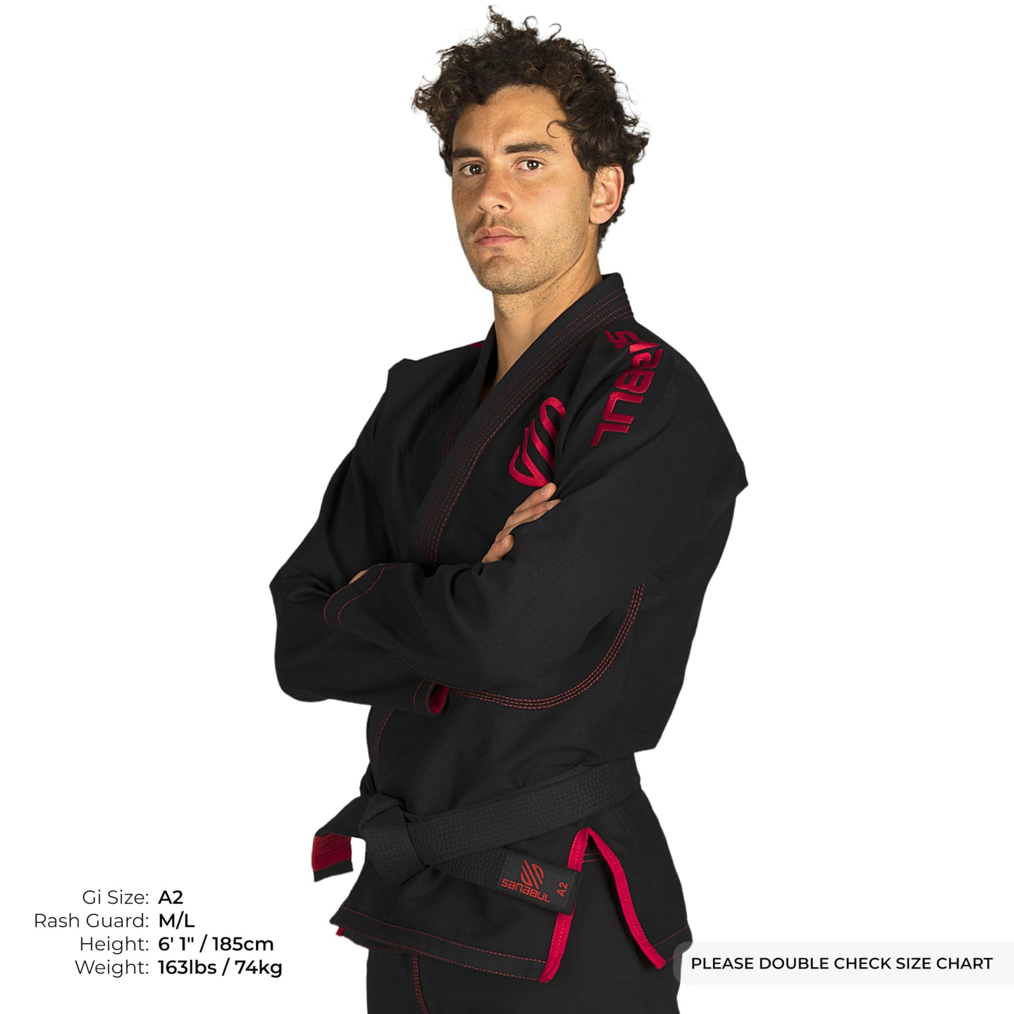 Sanabul Essential BJJ Gi for Men | Brazilian Jiu Jitsu Gi BJJ | Lightweight, Preshrunk Cotton Fabric | IBJJF Approved (Black, A1)