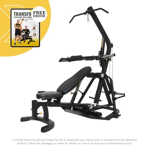 Powertec Fitness Workbench LeverSystem - Workout Bench, 500 LB Weight Capacity, Black - Gym Equipment for Home - Adjustable Full Body Workout Machine