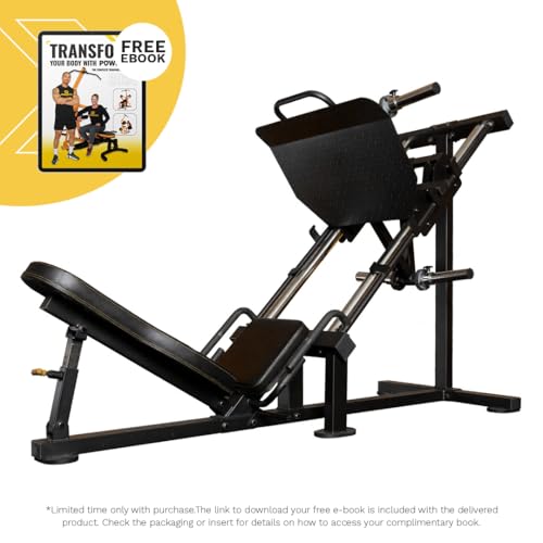 Powertec Fitness Leg Press Machine, 1000 LB Weight Capacity, Black - Professional Exercise Equipment for Home Gym - Heavy Duty Workout Equipment for Full Lower Body Workout