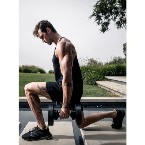 SMRTFT NUOBELL Adjustable Dumbbells | The Original All-in-One NUOBELL Adjustable Dumbbell Set | Feels Real Like Traditional Dumbbells | 5-80 lbs | Highly Durable | Best 2 Year Warranty | Tactical