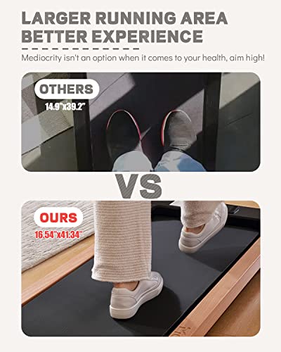 Maksone Under Desk Treadmill, Expert of Wooden Walking Pad, Walking Jogging Machine with Remote Control, Installation-Free