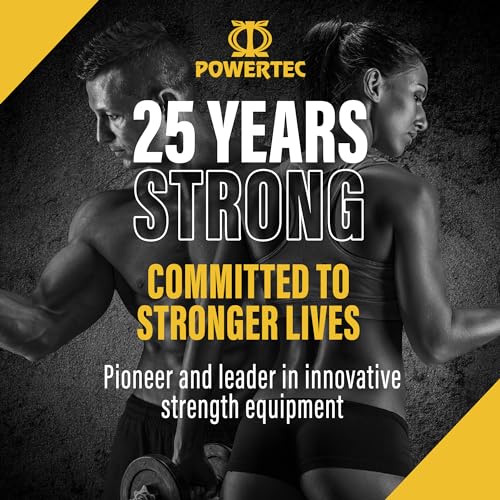 Powertec Fitness Workout Bench Multiystem® for Chest, Arms, Legs, 120.1 x 73.3 x 80.5 Inches, Yellow - Adjustable, Multi-User Weight Machines with Isolateral Arms - Premium at Home Gym Equipment