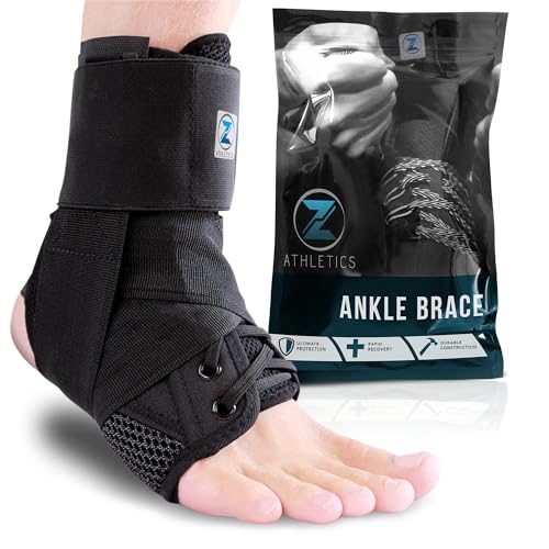 Zenith Ankle Brace, Lace Up Adjustable Support – for Running, Basketball, Injury Recovery, Sprain! Ankle Wrap for Men, Women, and Children