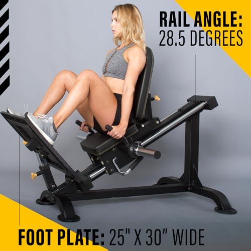 Powertec Fitness Leg Sled - Leg Press Machine, 700 LB Capacity, Black - Professional Home Gym Equipment - Heavy Duty Exercise Equipment for Lower Body Workout