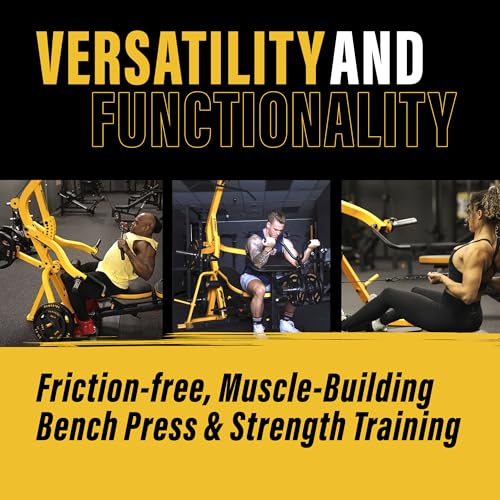Powertec Fitness Workbench LeverSystem - Workout Bench, 500 LB Weight Capacity, Black - Gym Equipment for Home - Adjustable Full Body Workout Machine