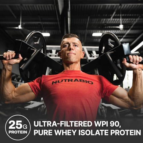 NutraBio Whey Protein Isolate Supplement – 25g of Protein Per Scoop with Complete Amino Acid Profile - Soy and Gluten Free Protein Powder - Zero Fillers and Non-GMO - Chocolate Dipped Macaroon 5lbs