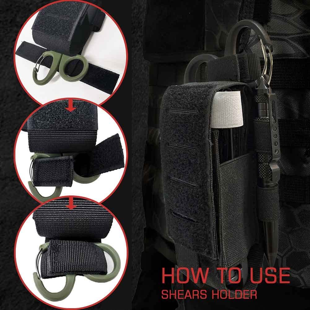 Tourniquet Holster, Cat Tourniquet Pouch Holder Molle Tourniquets Pouch Case for CAT Tourniquets, Tourniquet Holster Holder for Duty Belt Equipment Black(Tourniquet and Shear Not Included)