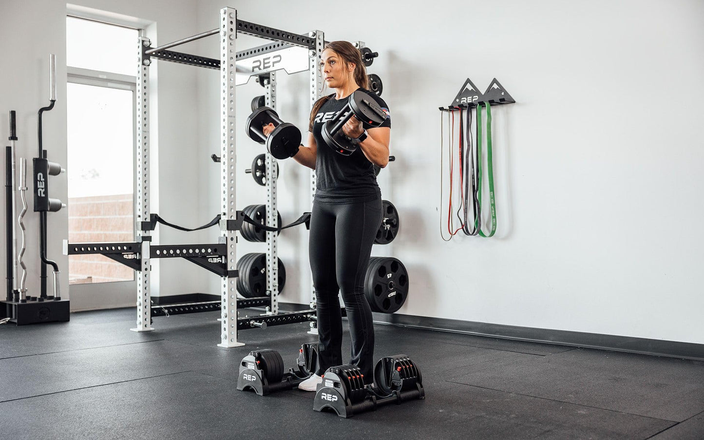 Rep Fitness Quickdraw Adjustable Dumbbells, Multiple weight ranges available including: 5-30, 5-40,5-50 and 5-60 lbs (5-60 lbs)