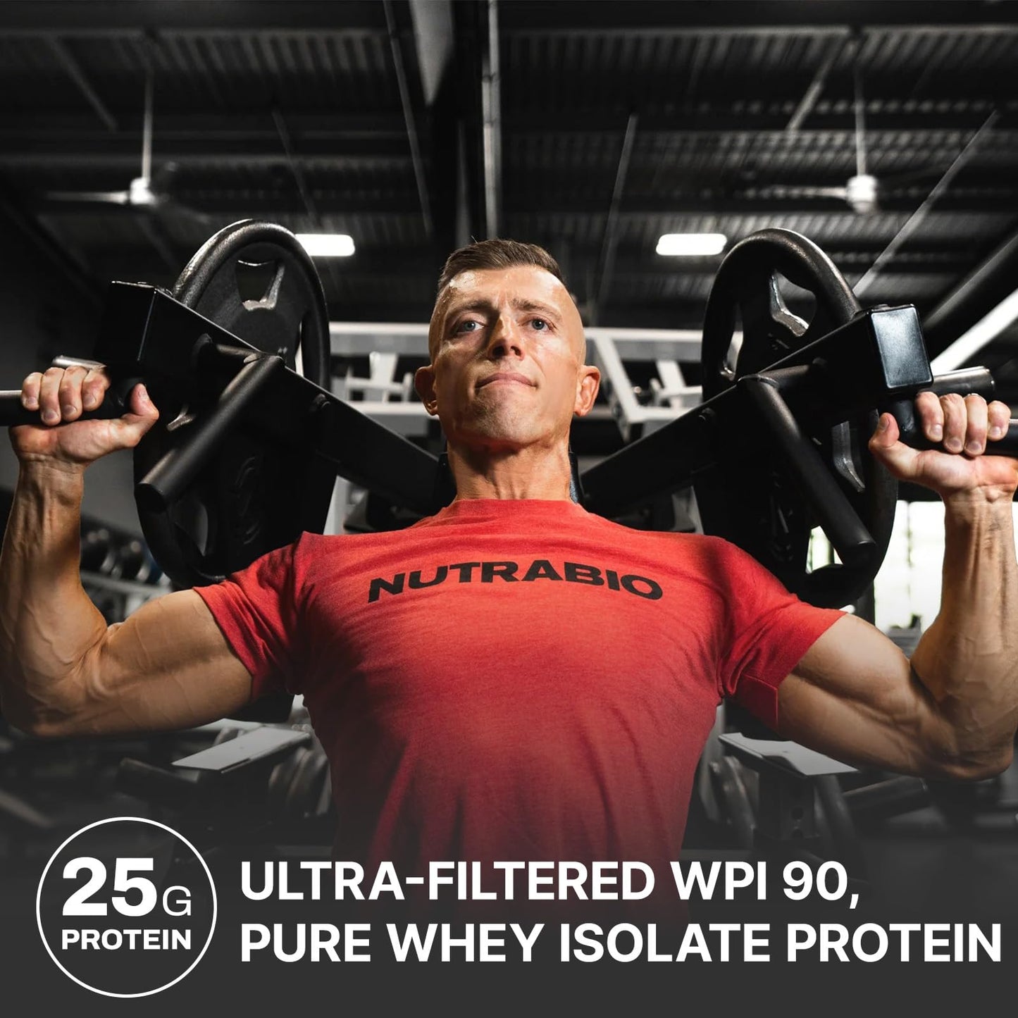NutraBio Whey Protein Isolate Supplement – 25g of Protein Per Scoop with Complete Amino Acid Profile - Soy and Gluten Free Protein Powder - Zero Fillers and Non-GMO - Chocolate Peanut Butter - 5 Lbs