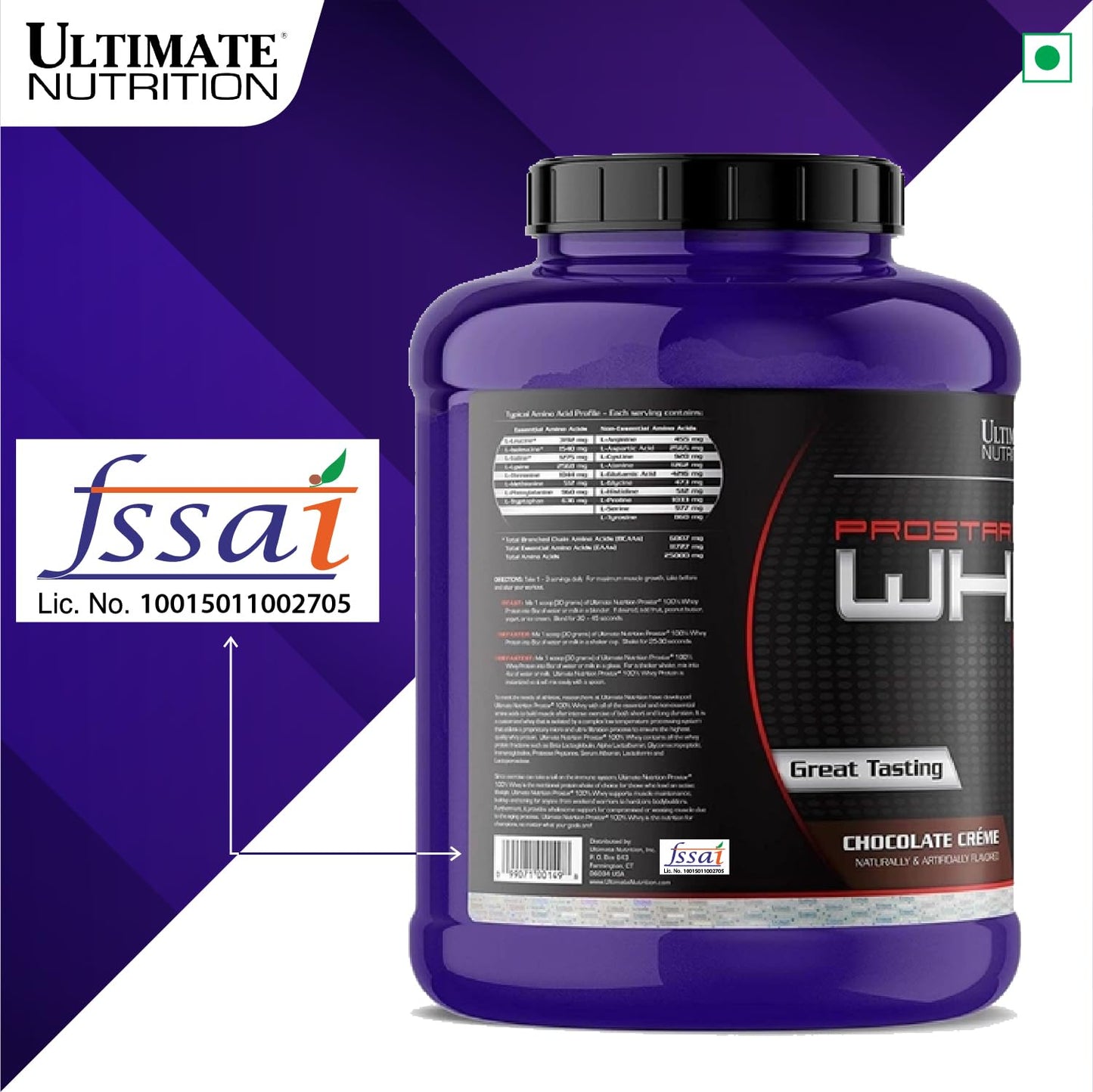 Ultimate Nutrition Prostar Whey Protein Powder, Low Carb Protein Shake with Bcaas, Blend of Whey Protein Isolate Concentrate and Peptides, 25 Grams of Protein, Keto Friendly, 5 Pounds, Chocolate Crème