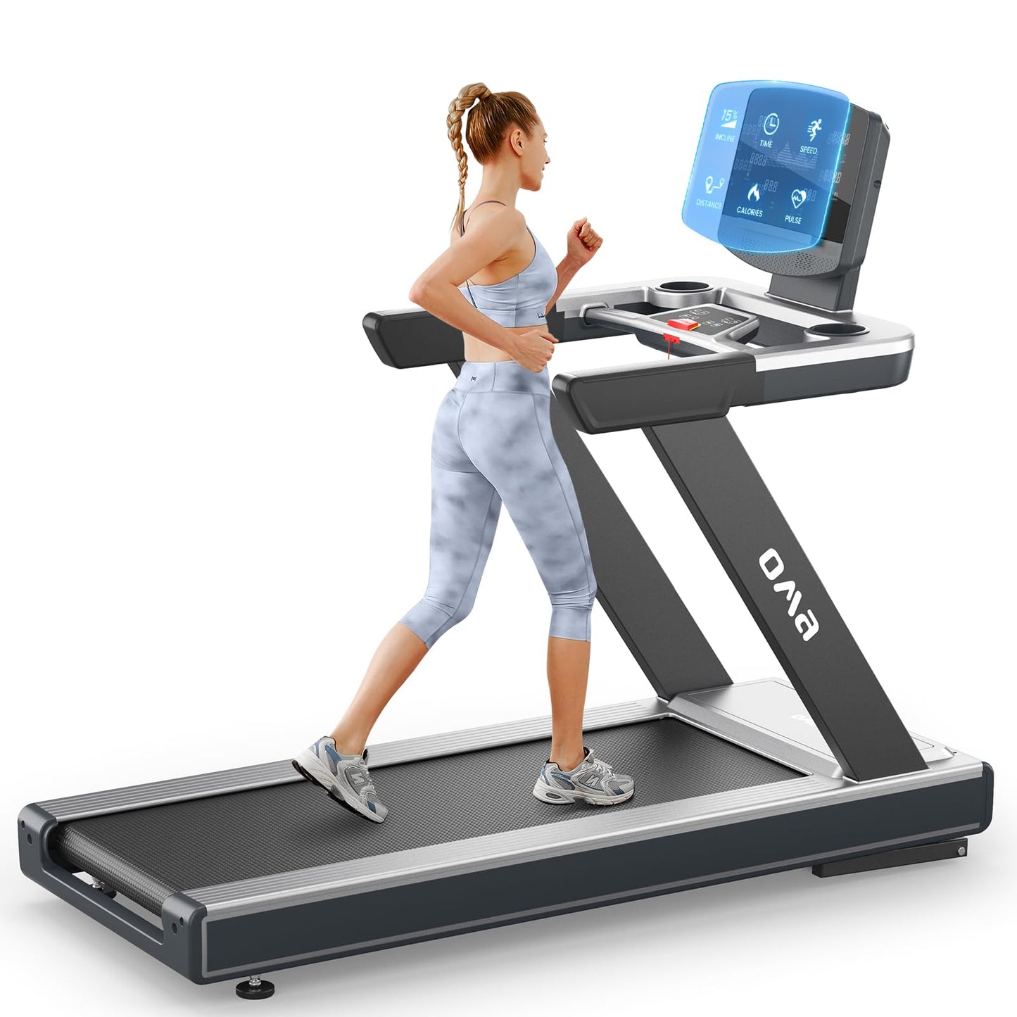 OMA Treadmill 5925 6134 6830, Treadmills for Home with Incline 15%, Folding Treadmill for Walking Running with Quiet Brushless, Pulse Sensors, 36 Preset Programs, LED Display