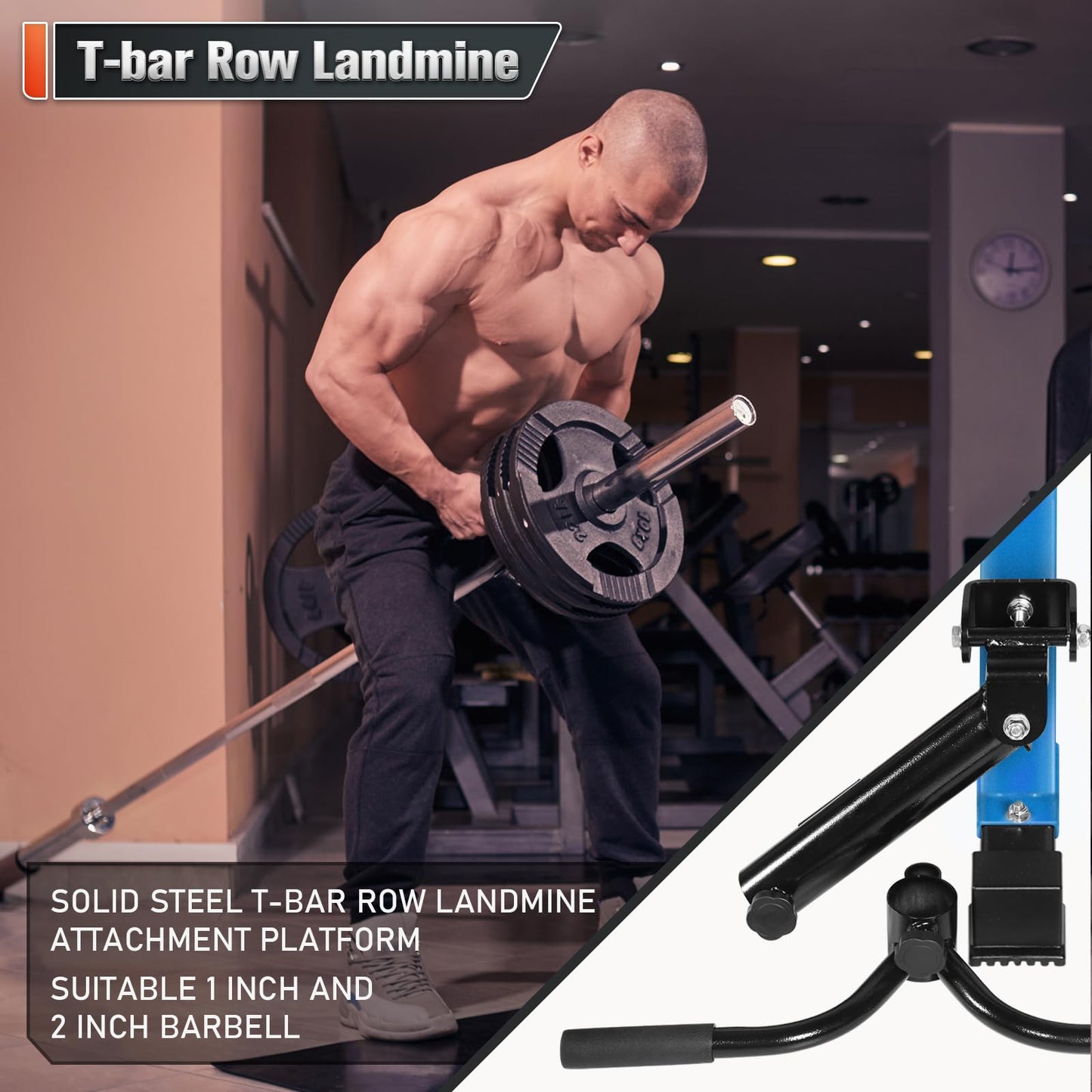 RitFit Squat Rack Power Cage Home Gym Package, Includes 1000LBS Power Rack with LAT Pull Down, Weight Bench, Rubber/Bumper Plates Set with Olympic Barbell (Package 1.9K (Bumper Plate 340LBS))-Blue