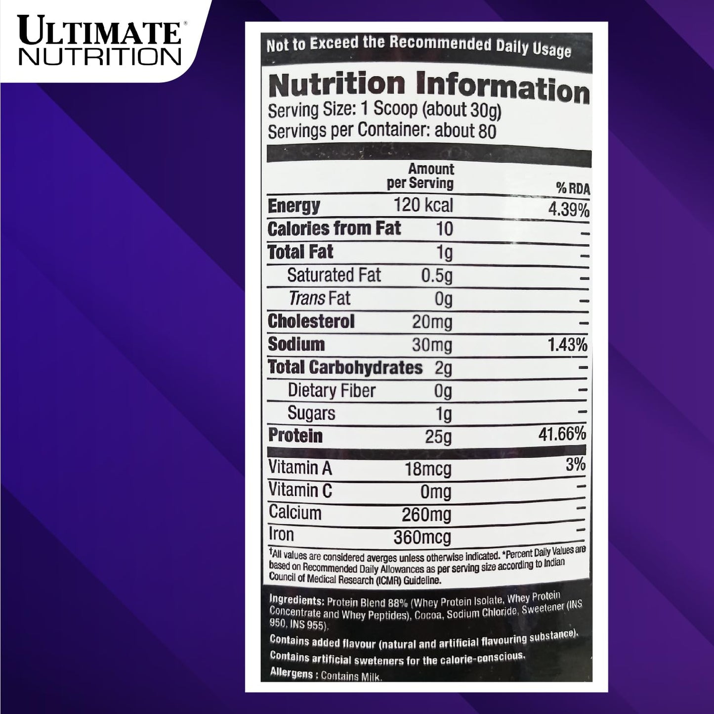 Ultimate Nutrition Prostar Whey Protein Powder, Low Carb Protein Shake with Bcaas, Blend of Whey Protein Isolate Concentrate and Peptides, 25 Grams of Protein, Keto Friendly, 5 Pounds, Chocolate Crème