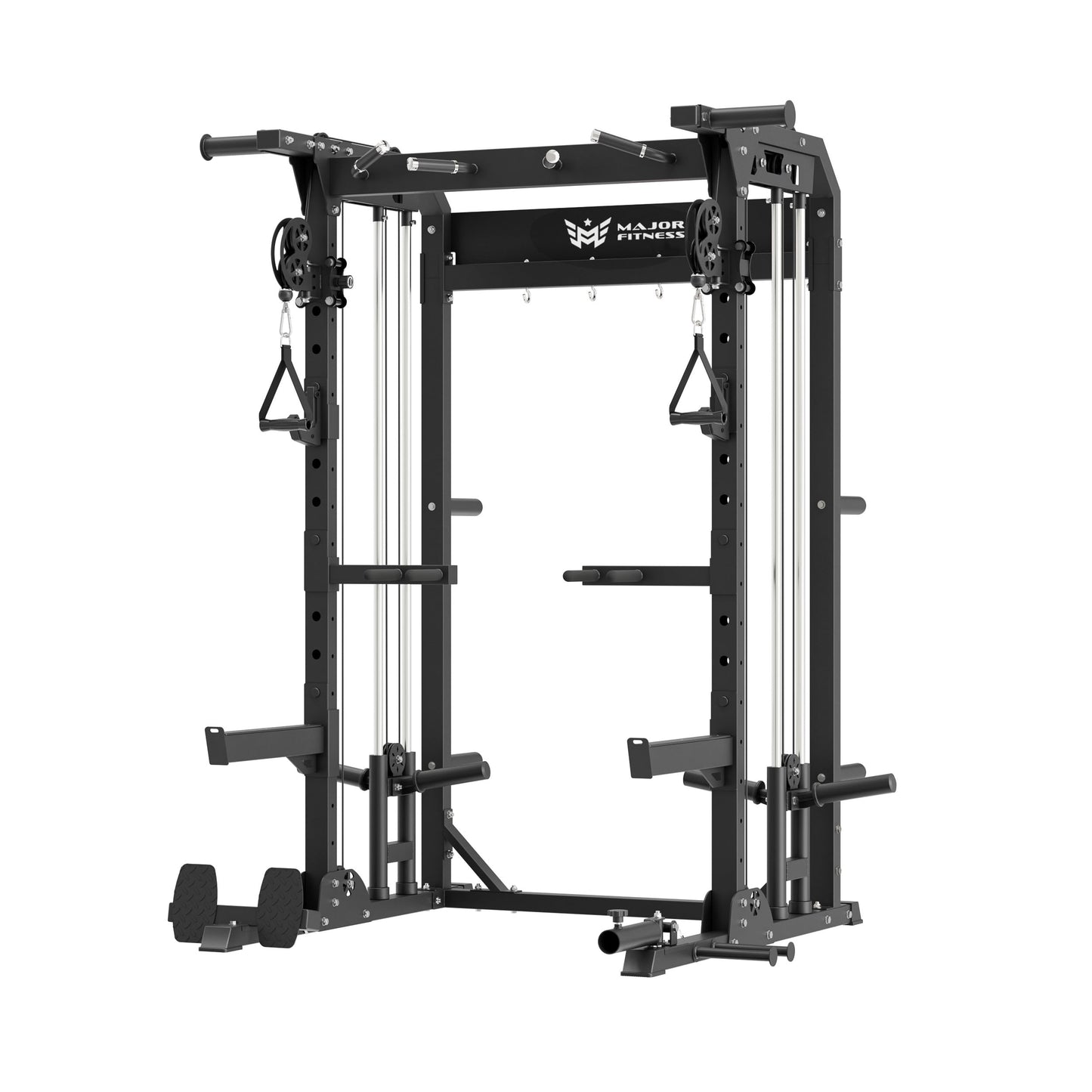 MAJOR FITNESS Multi-Functional All-in-One Power Rack F22, Squat Rack Home Gym Fitness, A Standard Strength Training Half Rack Power Cage(Black)