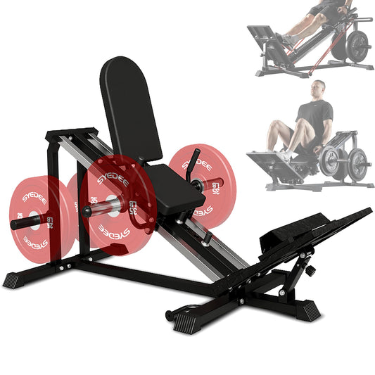 syedee Leg Press Machine, Compact Leg Sled Machine with Band Pegs and Calf Block, 900 LBS Weight Capacity, Squat Machine for Quads, Calves, Hamstrings, Home Gym Leg Machine