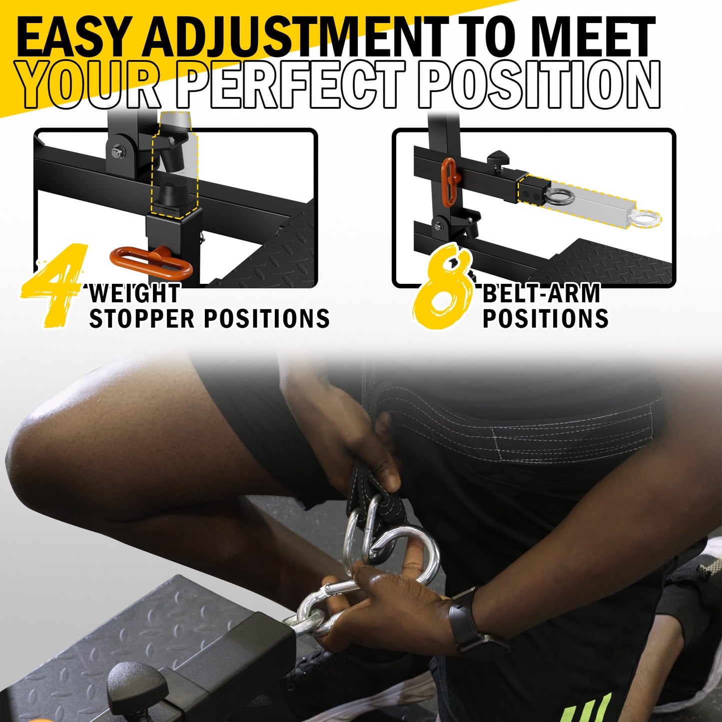 Syedee Belt Squat Machine, Leg Press Machine, Leg Workout Equipment Squat Machines for Home Gym, Leg Machine with Weightlifting Belt - 11 Gauge Steel, 1000 lb Capacity