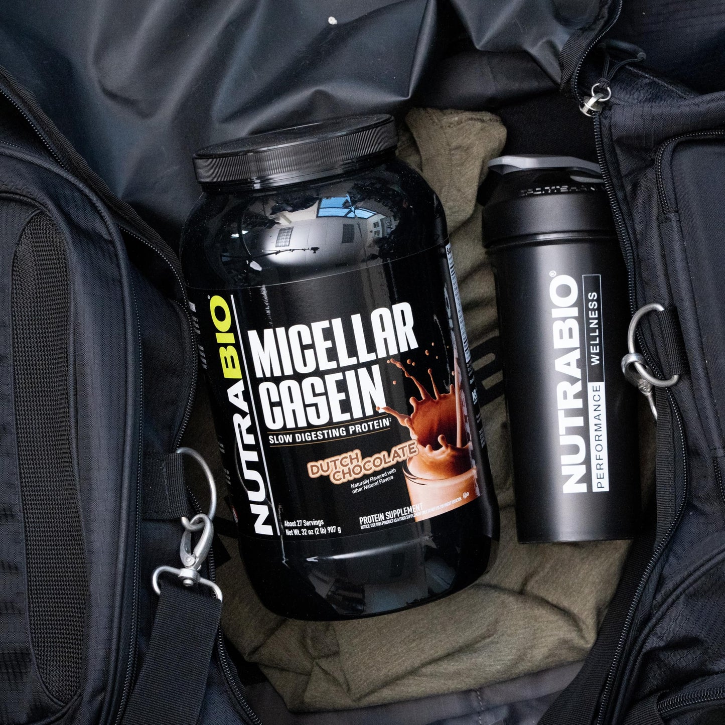 NutraBio Micellar Casein Protein Powder, 2 lbs, Dutch Chocolate