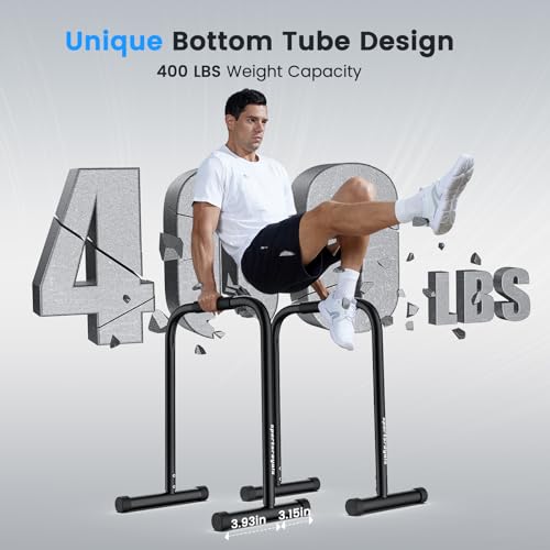 Sportsroyals Dip Bar,Adjustable Parallel Bars for Home Workout,Dip Station with 300LBS Loading Capacity