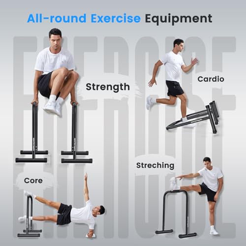 Sportsroyals Dip Bar,Adjustable Parallel Bars for Home Workout,Dip Station with 300LBS Loading Capacity