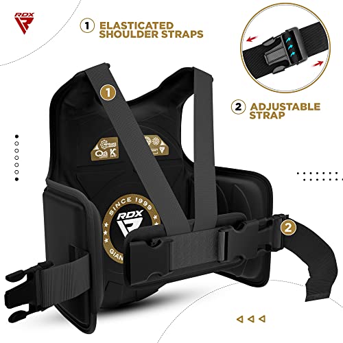 RDX Boxing Body Protector, MMA Kickboxing Muay Thai Boxing Chest Guard, Sparring Training Heavy Punching, Kara Adjustable Strike Shield, Martial Arts Upper Body Ribs Protection Pad, Taekwondo Vest