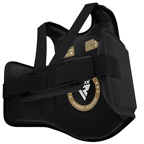 RDX Boxing Body Protector, MMA Kickboxing Muay Thai Boxing Chest Guard, Sparring Training Heavy Punching, Kara Adjustable Strike Shield, Martial Arts Upper Body Ribs Protection Pad, Taekwondo Vest