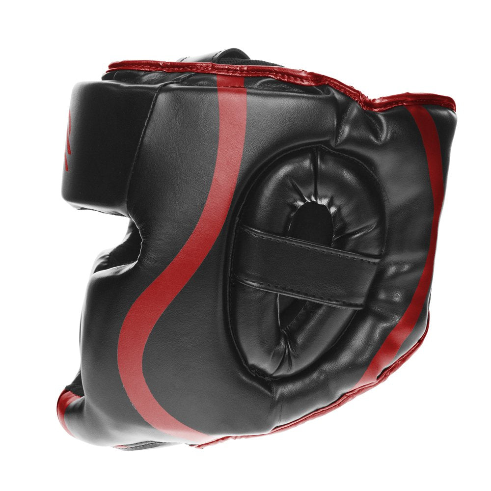 Sanabul Essential Boxing Headgear for Men & Women | Muay Thai and MMA Headgear | Sparring Headgear | Boxing Head Gear with Full Face Coverage (Red, L/XL)