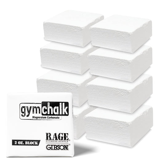 Rage Fitness Gym Chalk Block (2oz), Magnesium Carbonate Athletic Chalk Block for Excellent Grip, Gym Workout Grip Chalk, Weightlifting, Gymnastics, Rock Climbing White