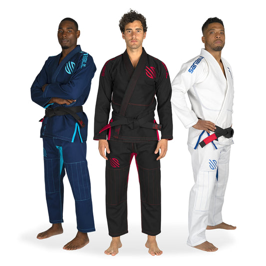 Sanabul Essential BJJ Gi for Men | Brazilian Jiu Jitsu Gi BJJ | Lightweight, Preshrunk Cotton Fabric | IBJJF Approved (Black, A1)