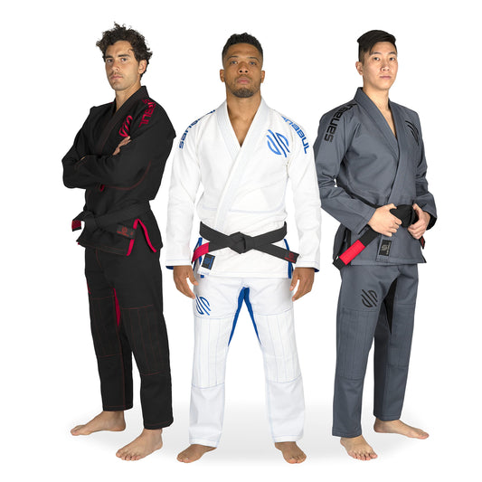 Sanabul Essential BJJ Gi for Men | Brazilian Jiu Jitsu Gi BJJ | Lightweight, Preshrunk Cotton Fabric | IBJJF Approved (White, A1)