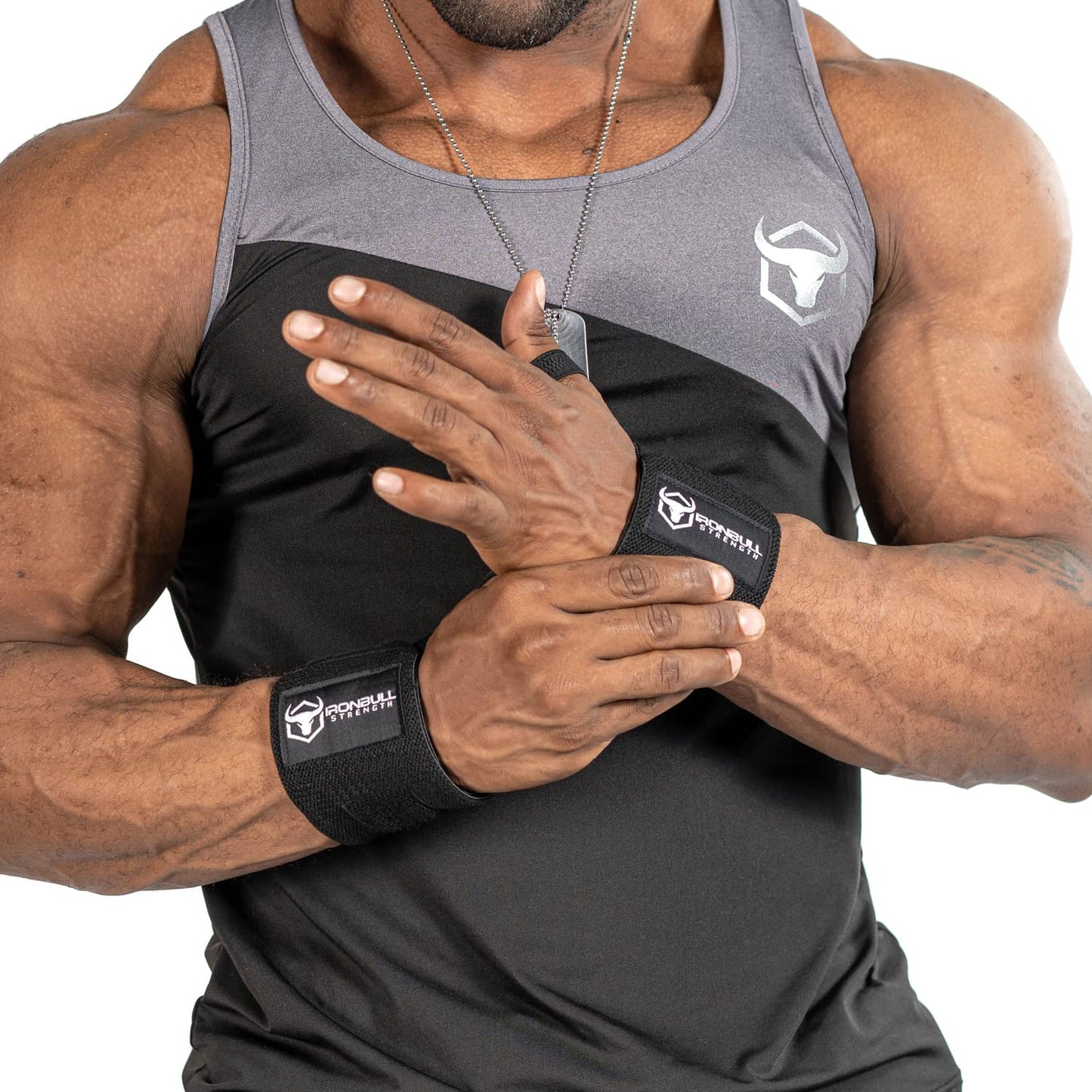 Wrist Wraps (18" Premium Quality) for Powerlifting, Bodybuilding, Weight Lifting - Wrist Support Braces for Weight Strength Training (Black)