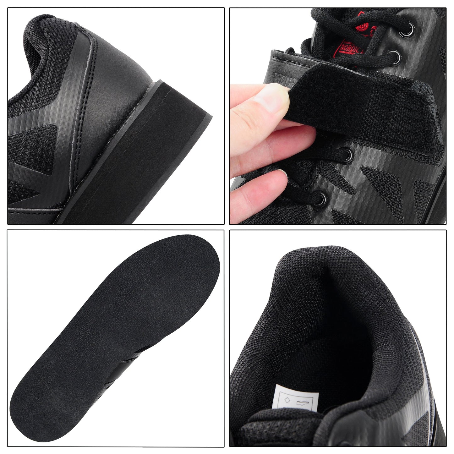 Nordic Lifting Powerlifting Shoes for Heavy Weightlifting - Men's Squat Shoe - MEGIN (Black, us_Footwear_Size_System, Adult, Men, Numeric, Medium, Numeric_12)