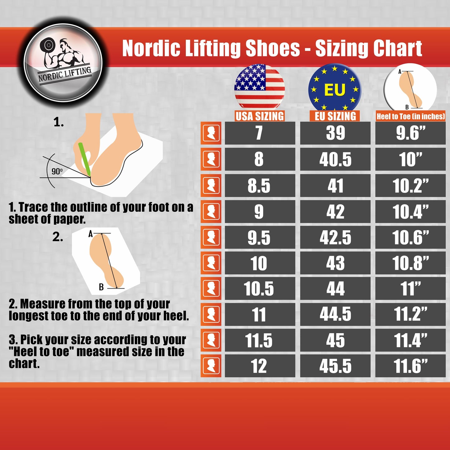 Nordic Lifting Powerlifting Shoes for Heavy Weightlifting - Men's Squat Shoe - MEGIN (Black, us_Footwear_Size_System, Adult, Men, Numeric, Medium, Numeric_12)